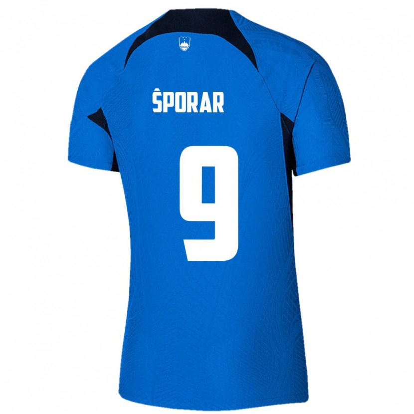 Danxen Women Slovenia Andraz Sporar #9 Blue White Away Jersey 26-28 T-Shirt