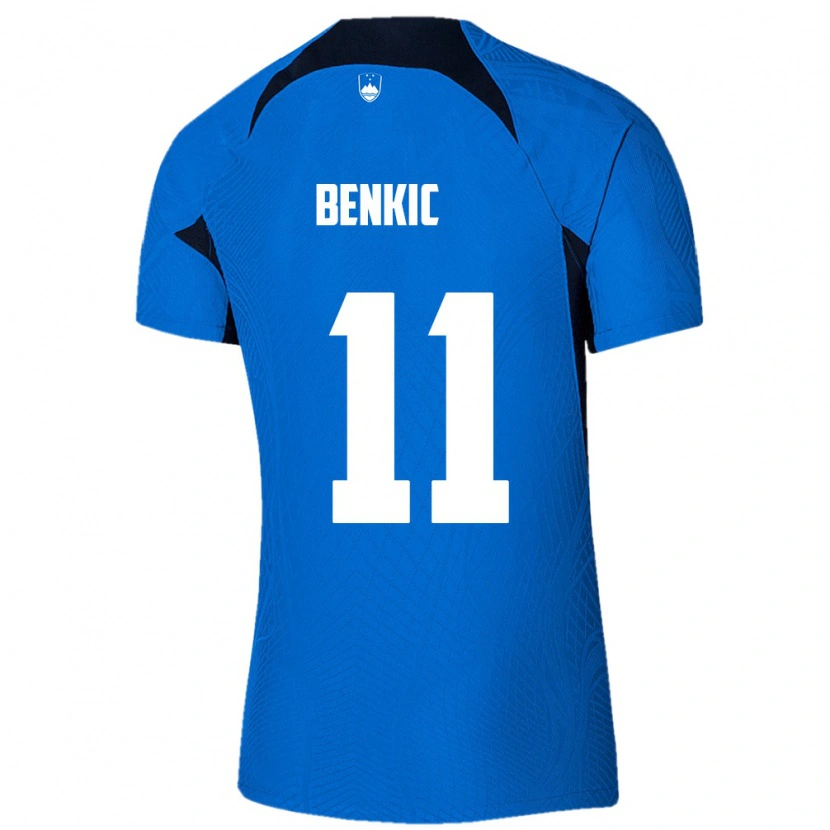 Danxen Women Slovenia Kevin Benkic #11 Blue White Away Jersey 26-28 T-Shirt