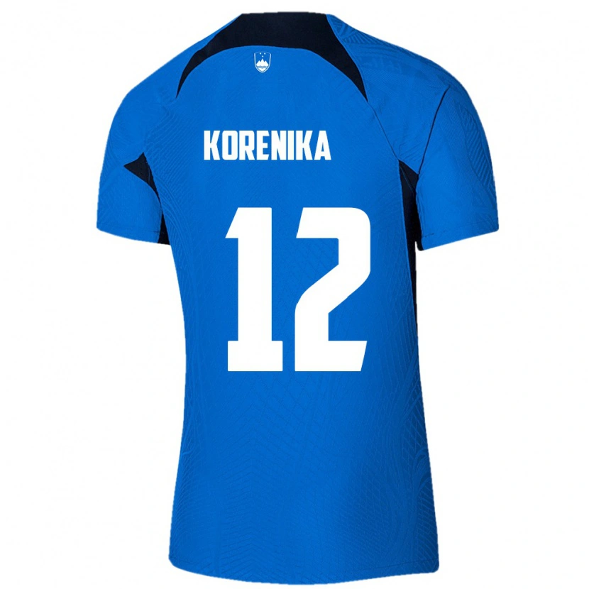 Danxen Women Slovenia Matej Korenika #12 Blue White Away Jersey 26-28 T-Shirt