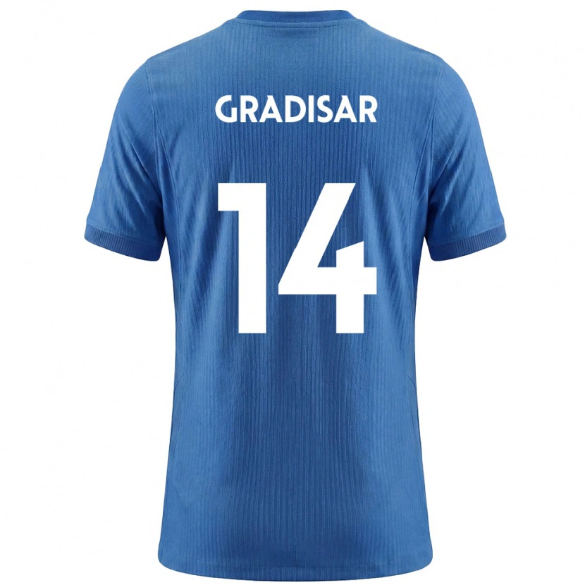 Danxen Women Slovenia Nejc Gradisar #14 Blue White Away Jersey 26-28 T-Shirt