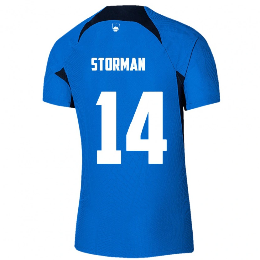 Danxen Women Slovenia Rok Storman #14 Blue White Away Jersey 26-28 T-Shirt
