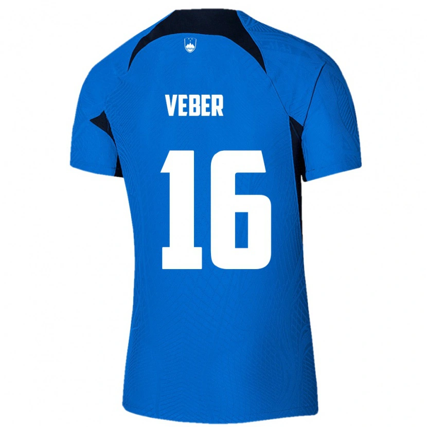 Danxen Women Slovenia Lukas Veber #16 Blue White Away Jersey 26-28 T-Shirt