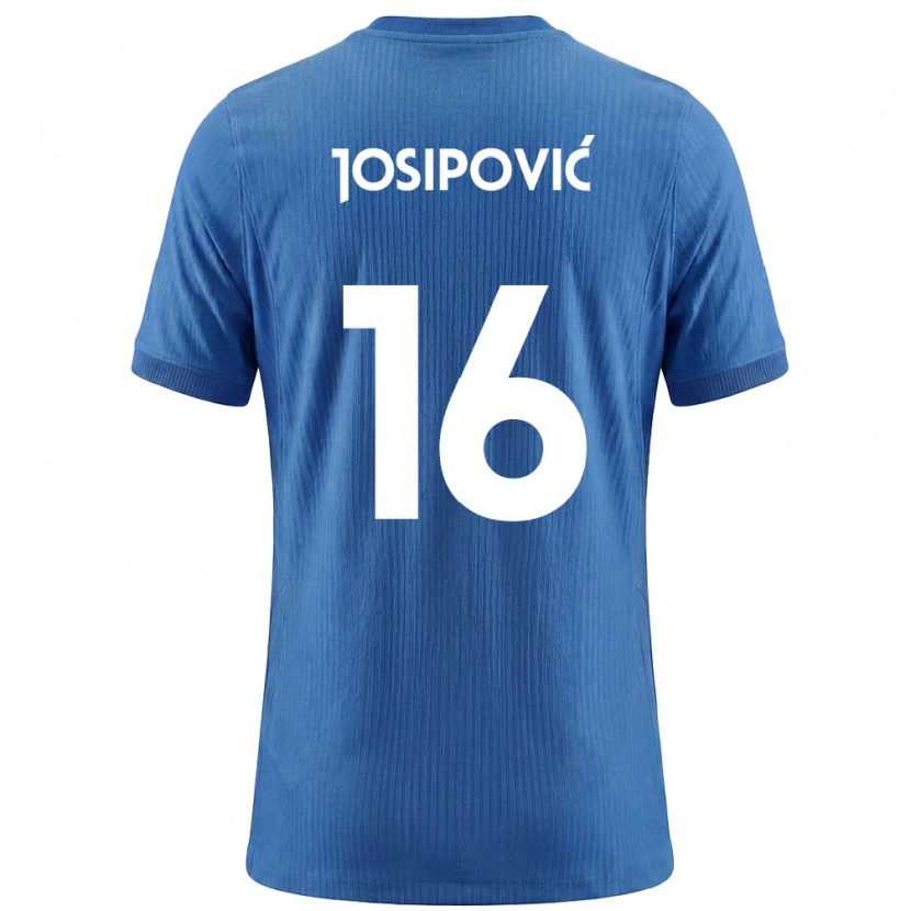 Danxen Women Slovenia Aleksej Josipović #16 Blue White Away Jersey 26-28 T-Shirt