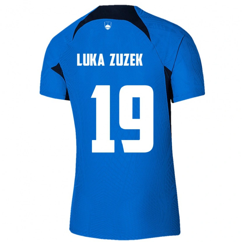 Danxen Women Slovenia Zan Luka Zuzek #19 Blue White Away Jersey 26-28 T-Shirt
