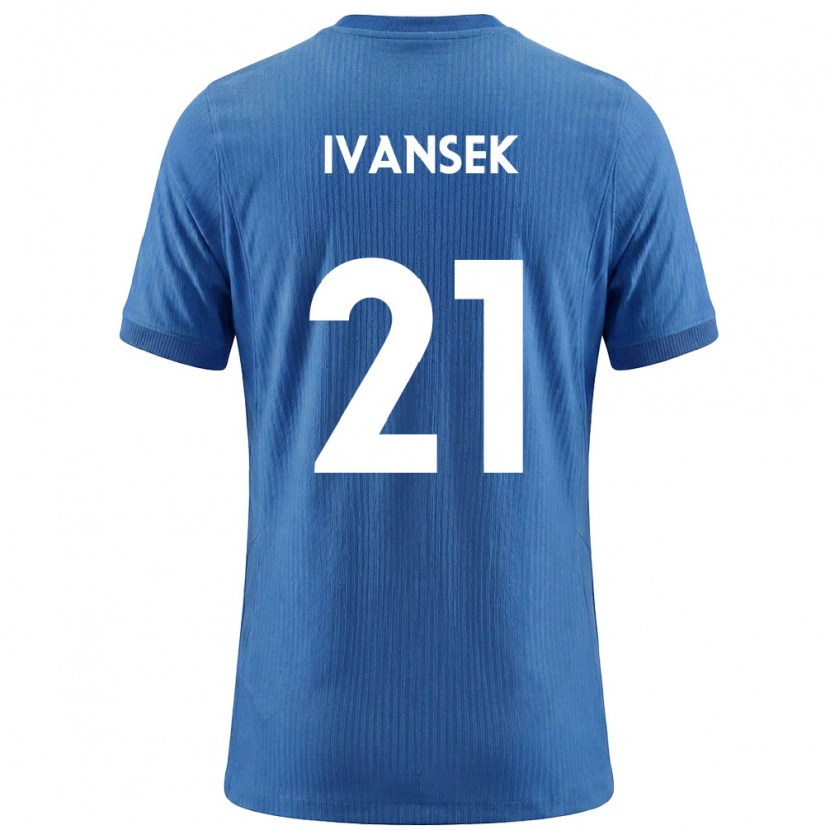 Danxen Women Slovenia Matic Ivansek #21 Blue White Away Jersey 26-28 T-Shirt