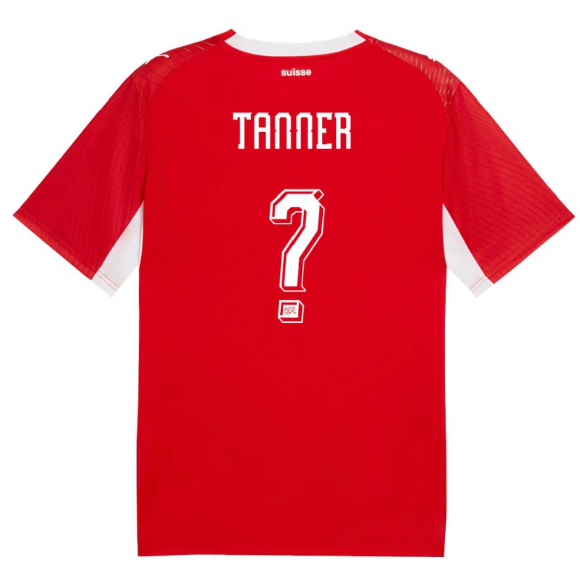 Danxen Kid Switzerland Selim Tanner #0 Red White Home Jersey 26-28 T-Shirt
