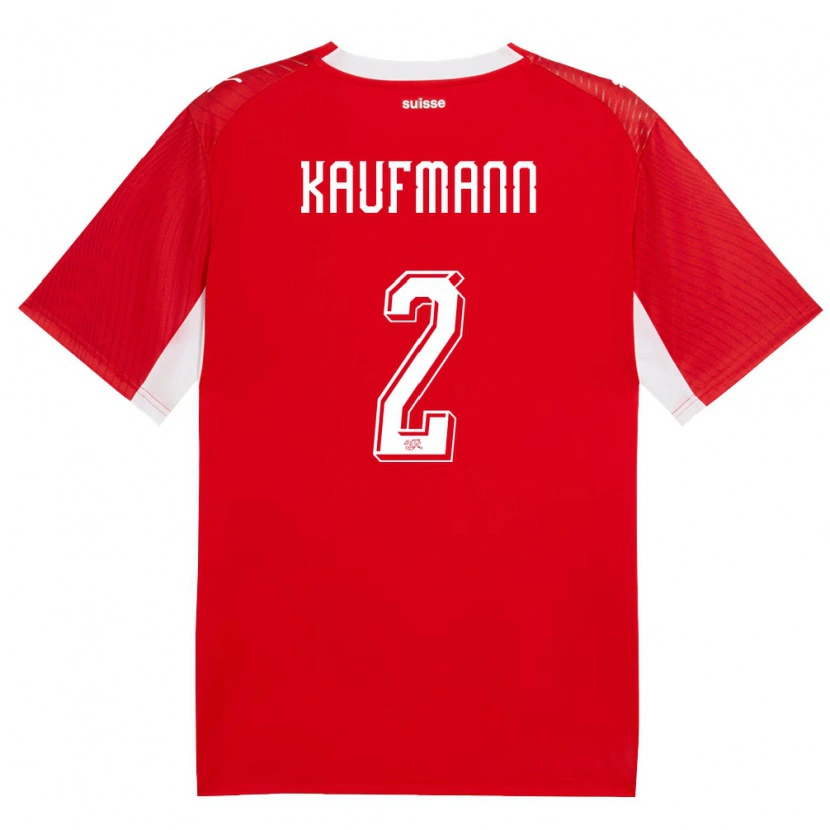 Danxen Kid Switzerland Dario Kaufmann #2 Red White Home Jersey 26-28 T-Shirt