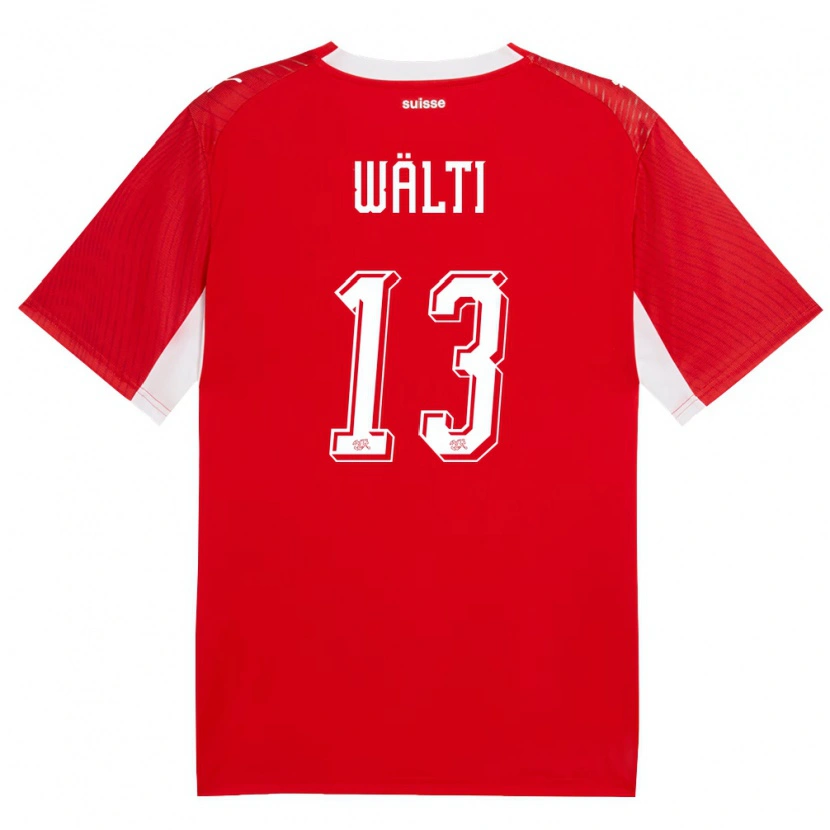 Danxen Kid Switzerland Lia Walti #13 Red White Home Jersey 26-28 T-Shirt