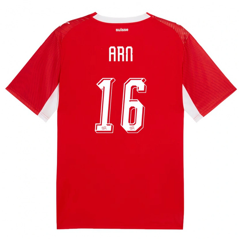 Danxen Kid Switzerland Levi Arn #16 Red White Home Jersey 26-28 T-Shirt
