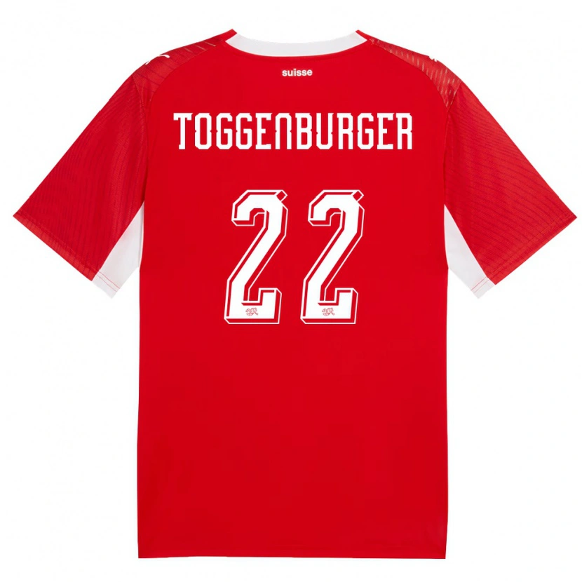 Danxen Kid Switzerland Nando Toggenburger #22 Red White Home Jersey 26-28 T-Shirt