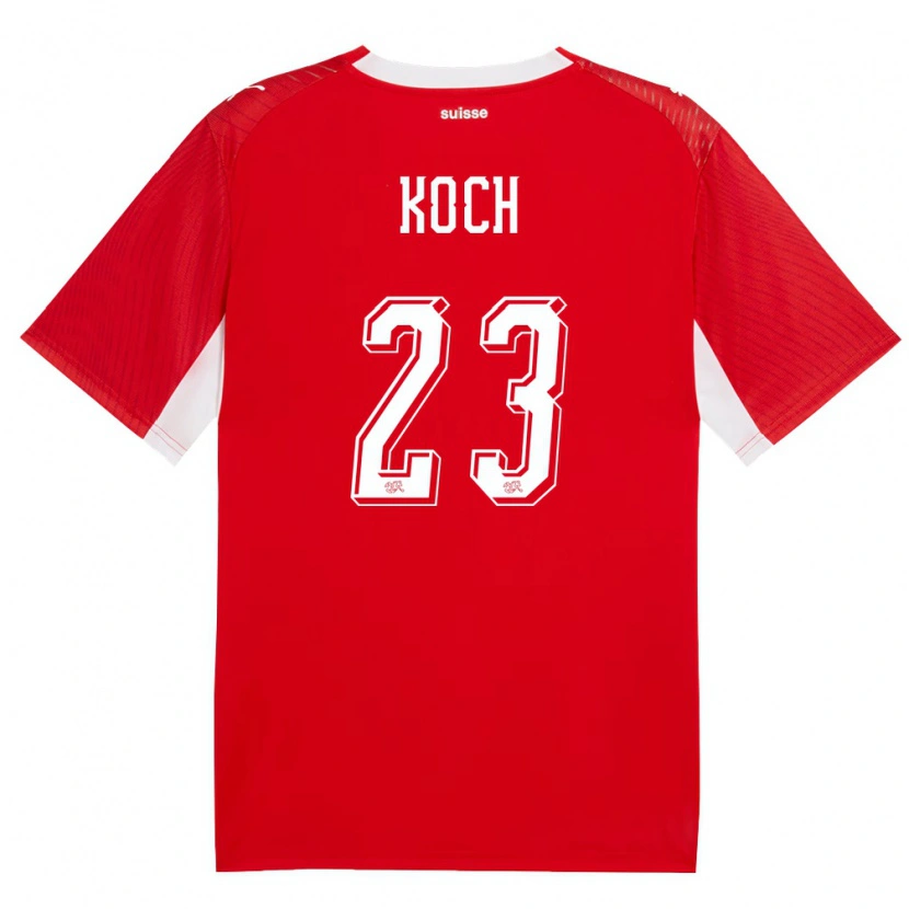 Danxen Kid Switzerland Cédric Koch #23 Red White Home Jersey 26-28 T-Shirt