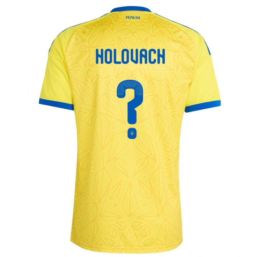 Danxen Kid Ukraine Viktoriya Holovach #0 Yellow Blue Home Jersey 26-28 T-Shirt