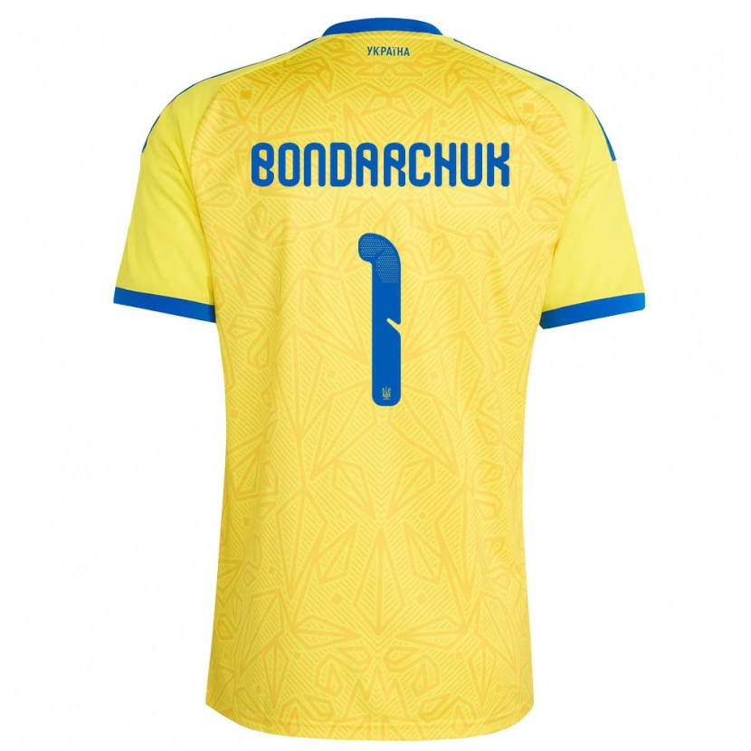 Danxen Kid Ukraine Daryna Bondarchuk #1 Yellow Blue Home Jersey 26-28 T-Shirt