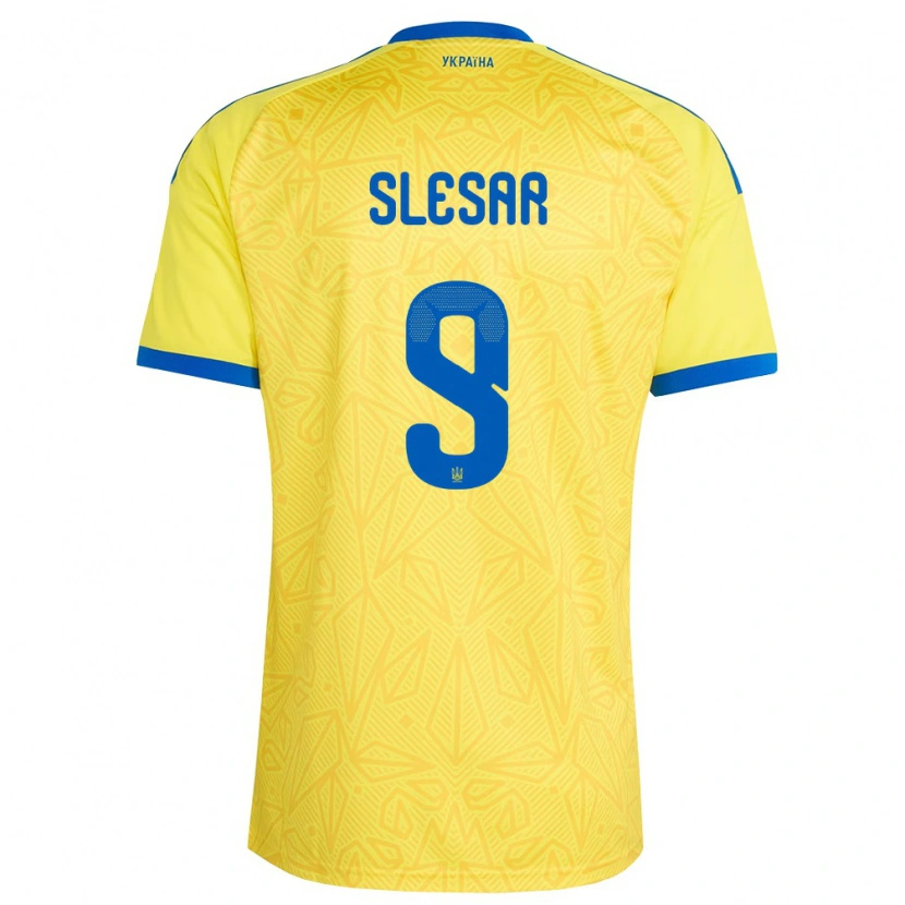 Danxen Kid Ukraine Artem Slesar #9 Yellow Blue Home Jersey 26-28 T-Shirt