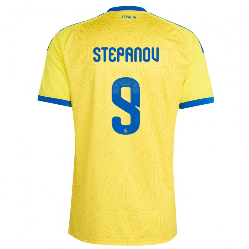 Danxen Kid Ukraine Artem Stepanov #9 Yellow Blue Home Jersey 26-28 T-Shirt