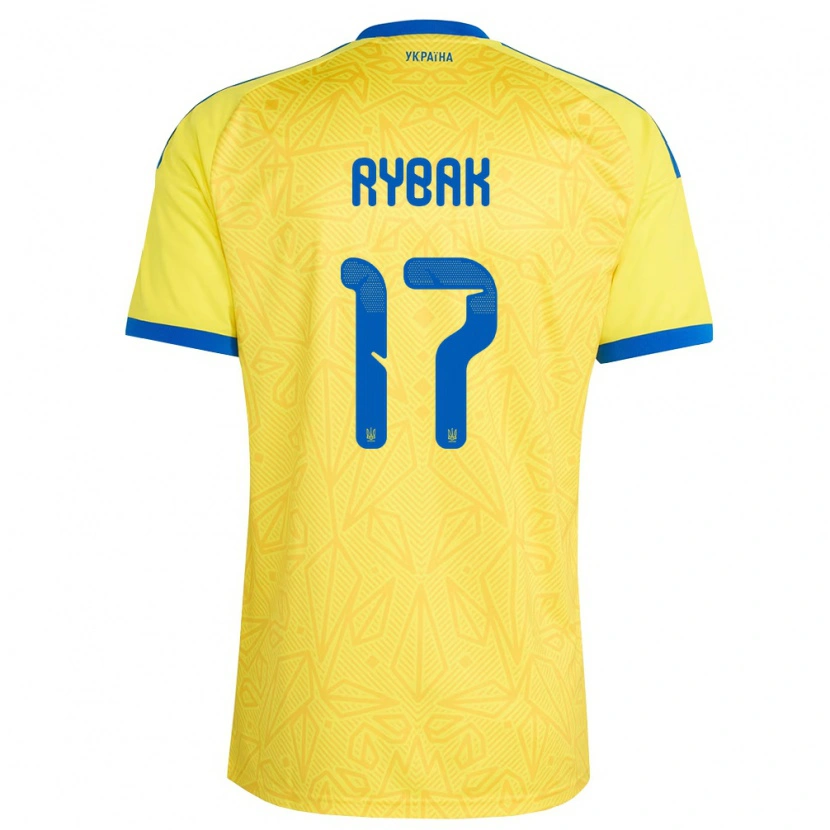 Danxen Kid Ukraine Artem Rybak #17 Yellow Blue Home Jersey 26-28 T-Shirt