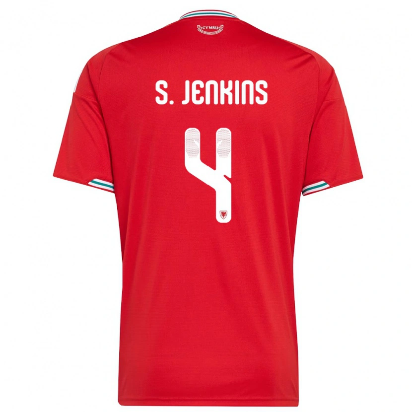 Danxen Kid Wales Shaunna Jenkins #4 Red White Green Home Jersey 26-28 T-Shirt