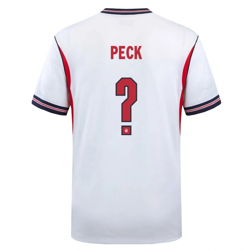 Danxen Kid England Sydie Peck #0 White Navy Red Home Jersey 26-28 T-Shirt