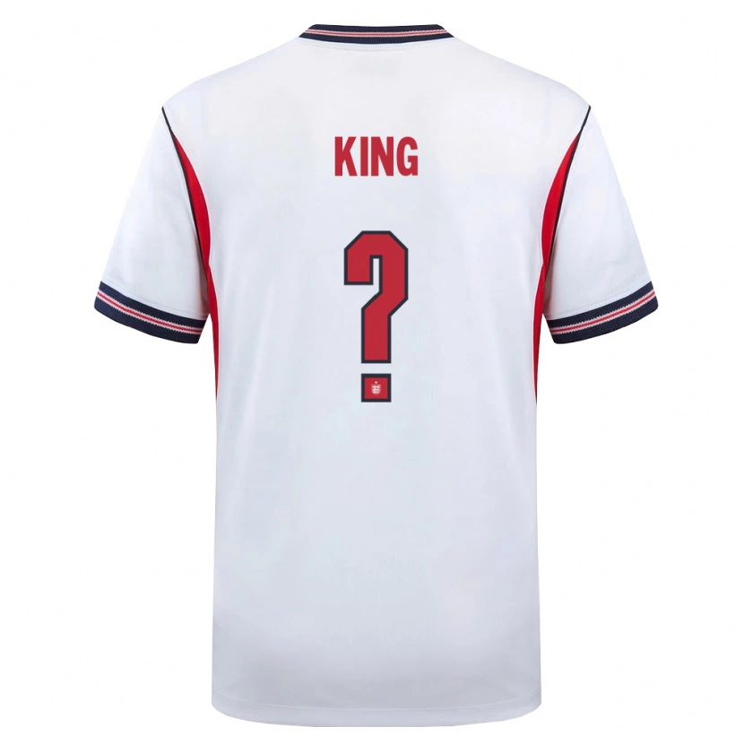 Danxen Kid England Josh King #0 White Navy Red Home Jersey 26-28 T-Shirt