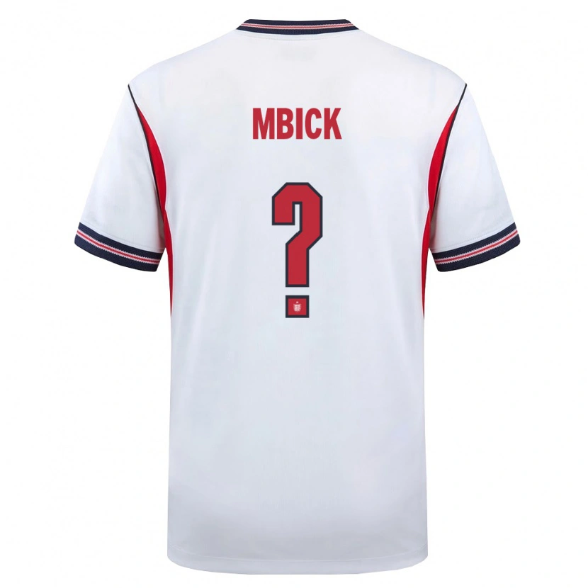 Danxen Kid England Micah Mbick #0 White Navy Red Home Jersey 26-28 T-Shirt