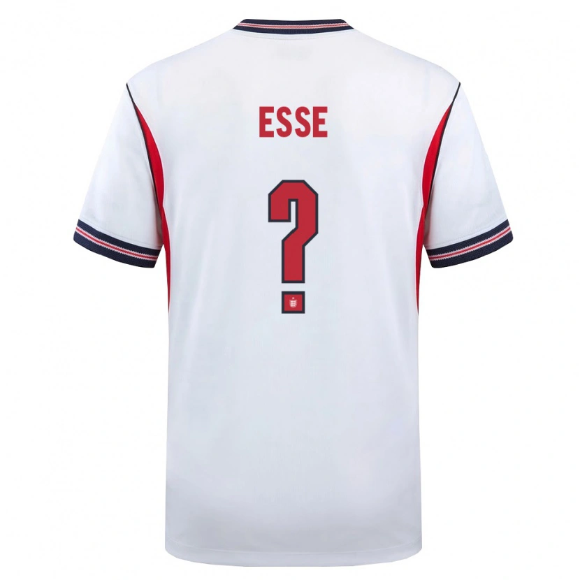 Danxen Kid England Romain Esse #0 White Navy Red Home Jersey 26-28 T-Shirt