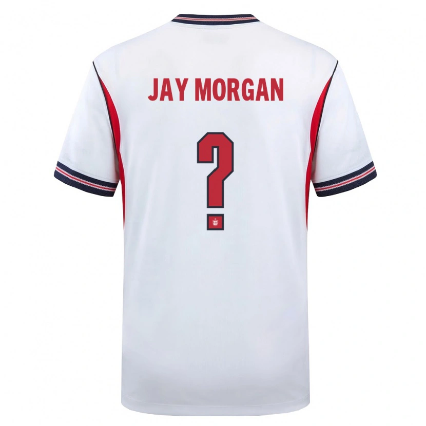 Danxen Kid England Jimmy-Jay Morgan #0 White Navy Red Home Jersey 26-28 T-Shirt