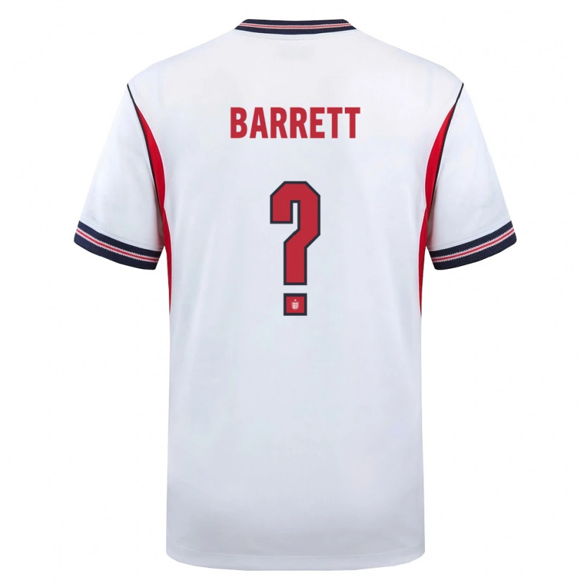 Danxen Kid England Marlow Barrett #0 White Navy Red Home Jersey 26-28 T-Shirt