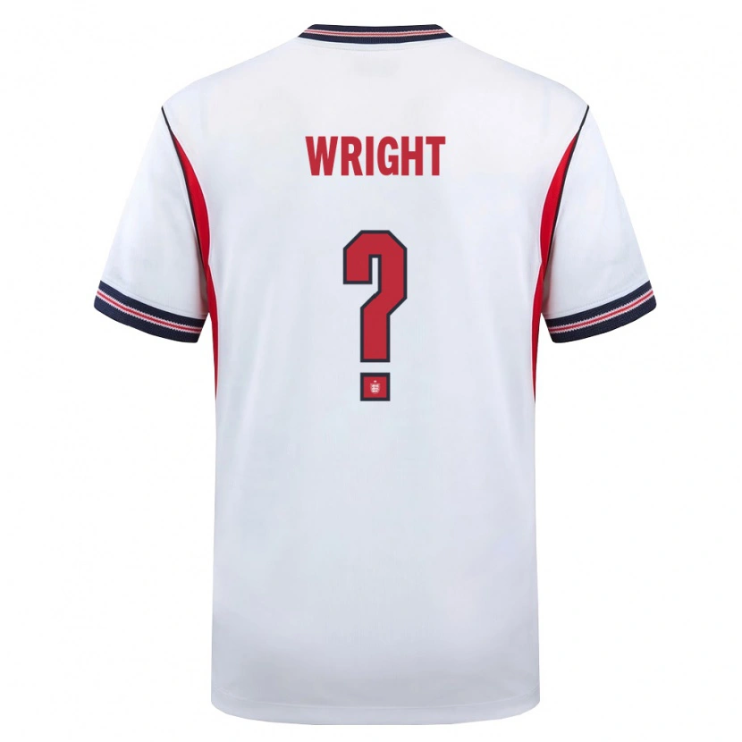 Danxen Kid England Jacob Wright #0 White Navy Red Home Jersey 26-28 T-Shirt