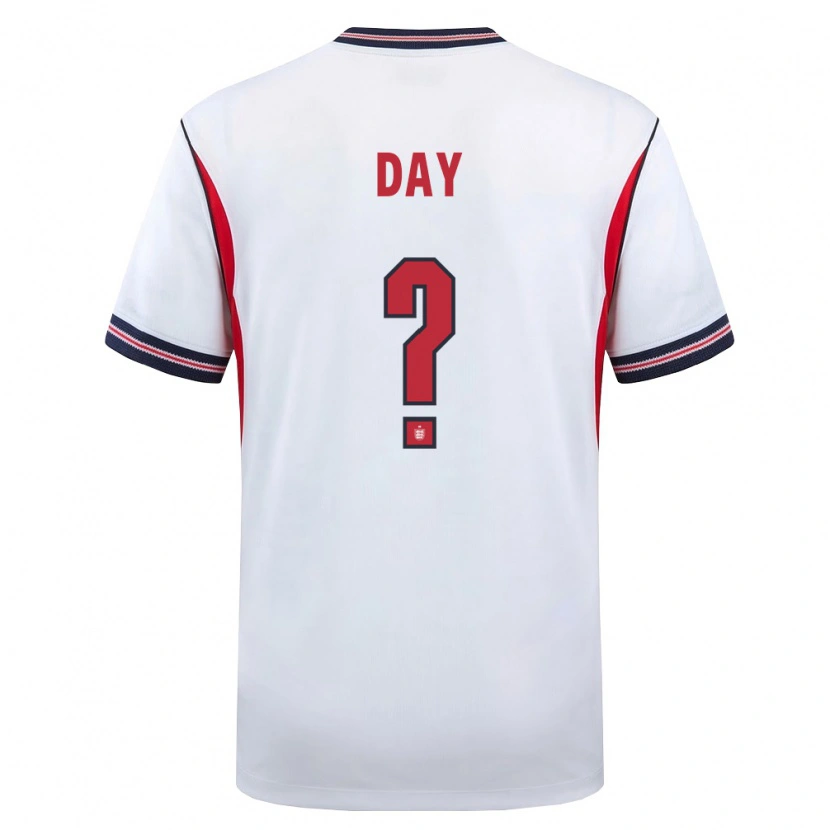 Danxen Kid England Frankie Day #0 White Navy Red Home Jersey 26-28 T-Shirt