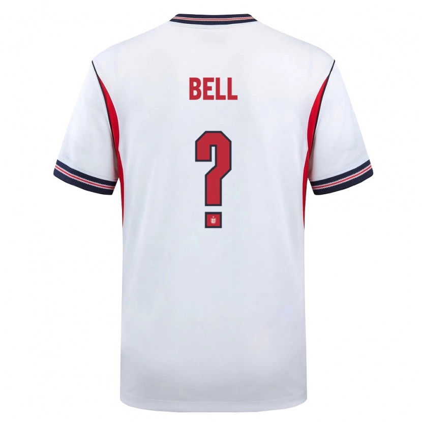 Danxen Kid England Toby Bell #0 White Navy Red Home Jersey 26-28 T-Shirt