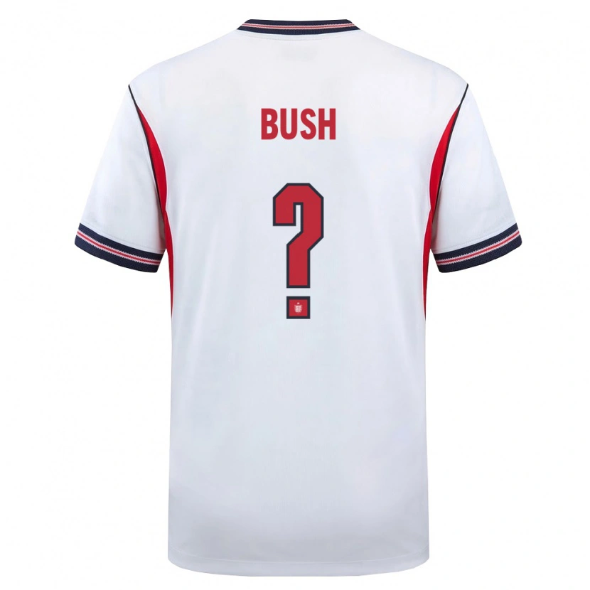Danxen Kid England Chris Bush #0 White Navy Red Home Jersey 26-28 T-Shirt