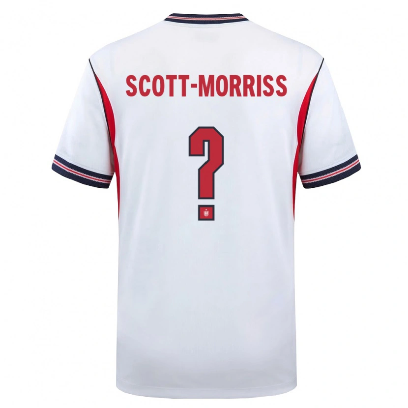 Danxen Kid England Gus Scott-Morriss #0 White Navy Red Home Jersey 26-28 T-Shirt