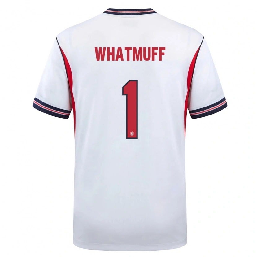 Danxen Kid England Oliver Whatmuff #1 White Navy Red Home Jersey 26-28 T-Shirt
