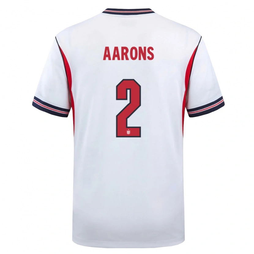 Danxen Kid England Max Aarons #2 White Navy Red Home Jersey 26-28 T-Shirt