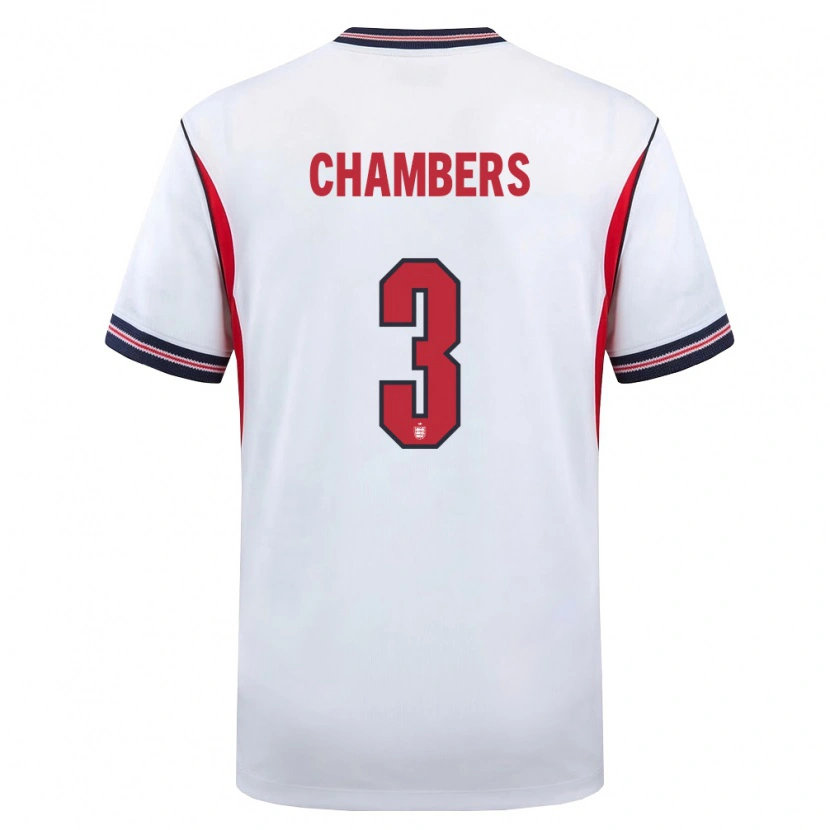 Danxen Kid England Luke Chambers #3 White Navy Red Home Jersey 26-28 T-Shirt