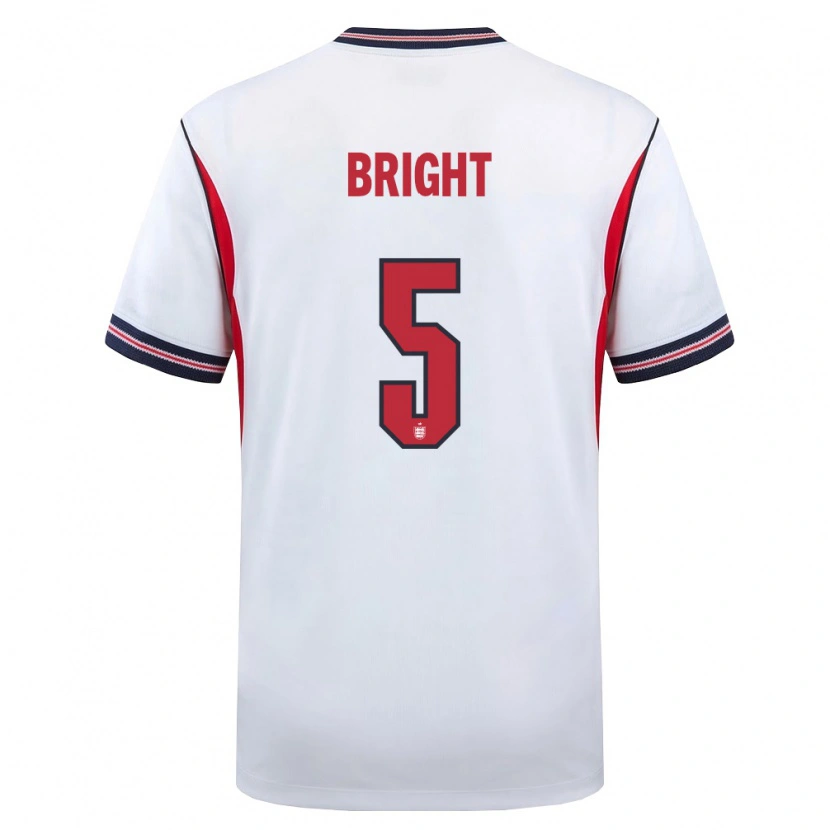Danxen Kid England Millie Bright #5 White Navy Red Home Jersey 26-28 T-Shirt