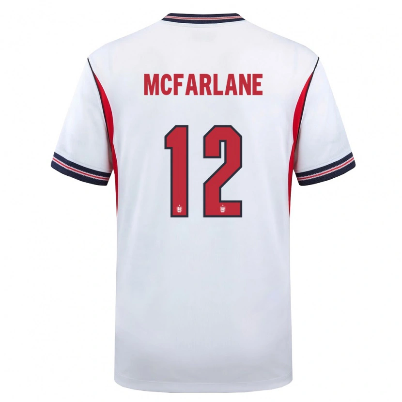 Danxen Kid England Christian Mcfarlane #12 White Navy Red Home Jersey 26-28 T-Shirt