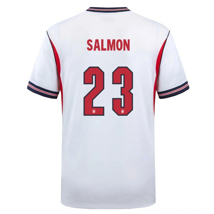 Danxen Kid England Ebony Salmon #23 White Navy Red Home Jersey 26-28 T-Shirt