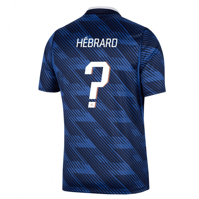 Danxen Kid France Frédéric Hébrard #0 Navy Blue White Home Jersey 26-28 T-Shirt