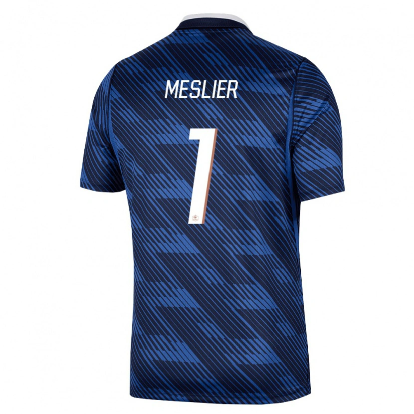 Danxen Kid France Illan Meslier #1 Navy Blue White Home Jersey 26-28 T-Shirt