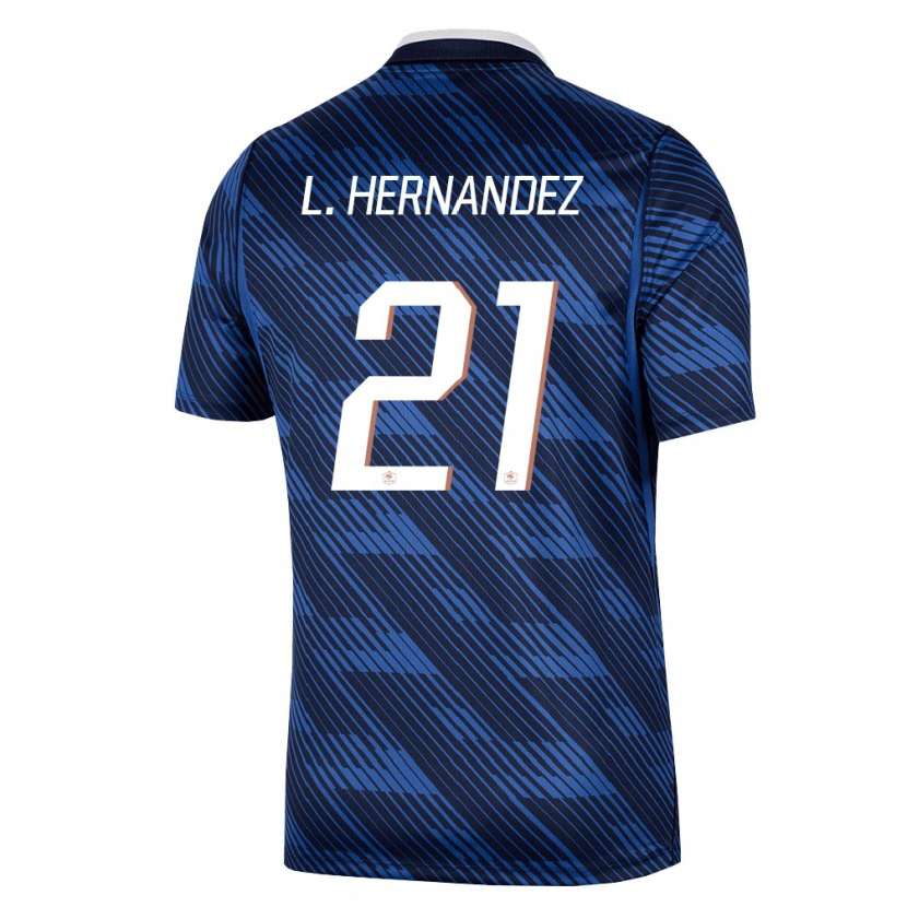 Danxen Kid France Lucas Hernández #21 Navy Blue White Home Jersey 26-28 T-Shirt