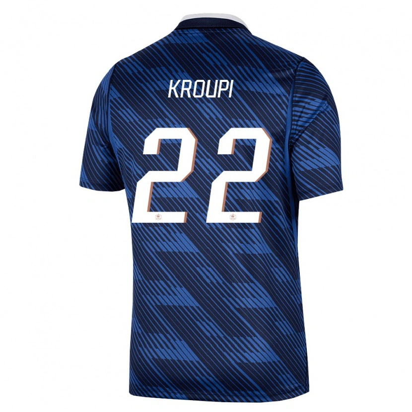 Danxen Kid France Eli Kroupi #22 Navy Blue White Home Jersey 26-28 T-Shirt