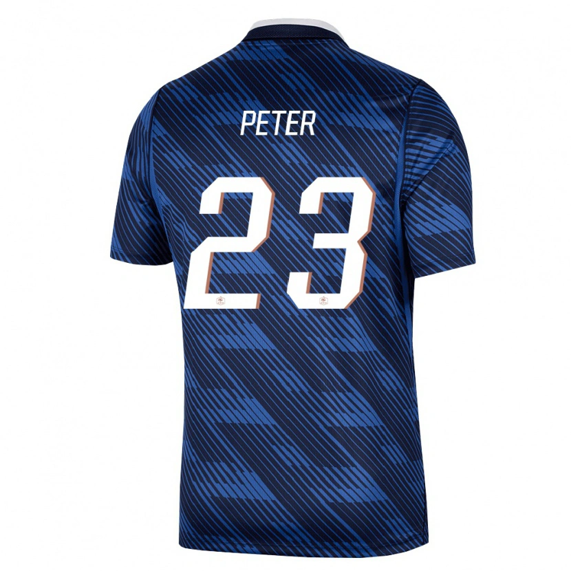 Danxen Kid France Prosper Peter #23 Navy Blue White Home Jersey 26-28 T-Shirt