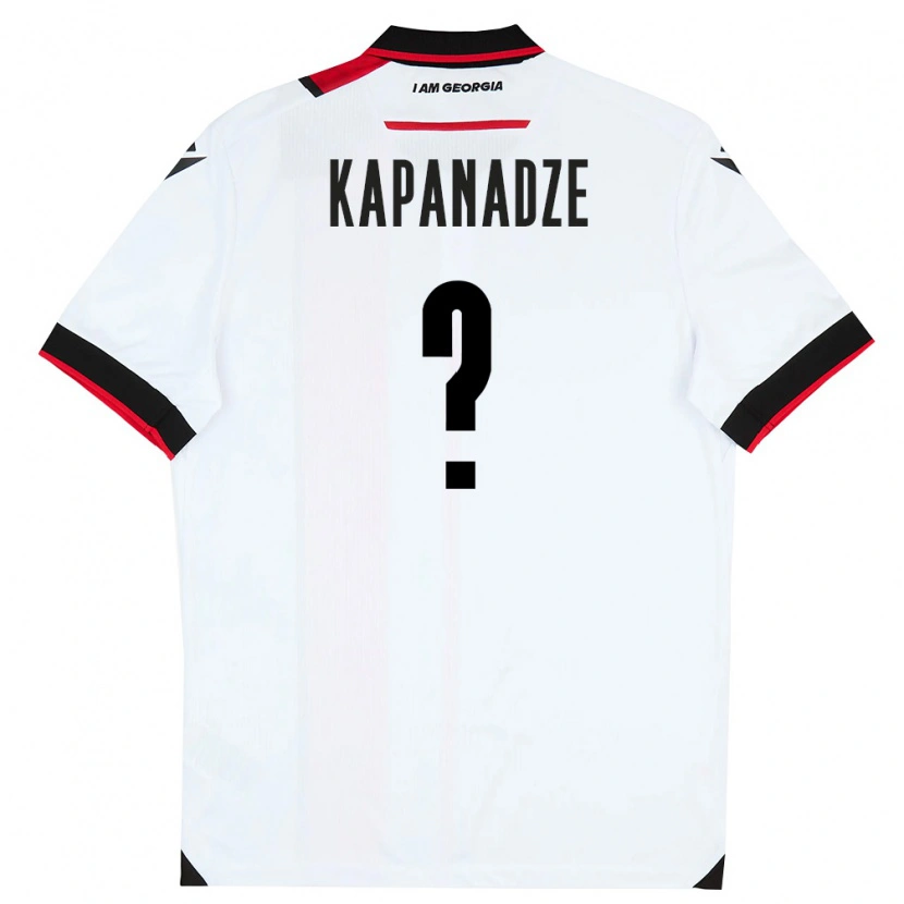 Danxen Kid Georgia Avto Kapanadze #0 White Black Red Home Jersey 26-28 T-Shirt