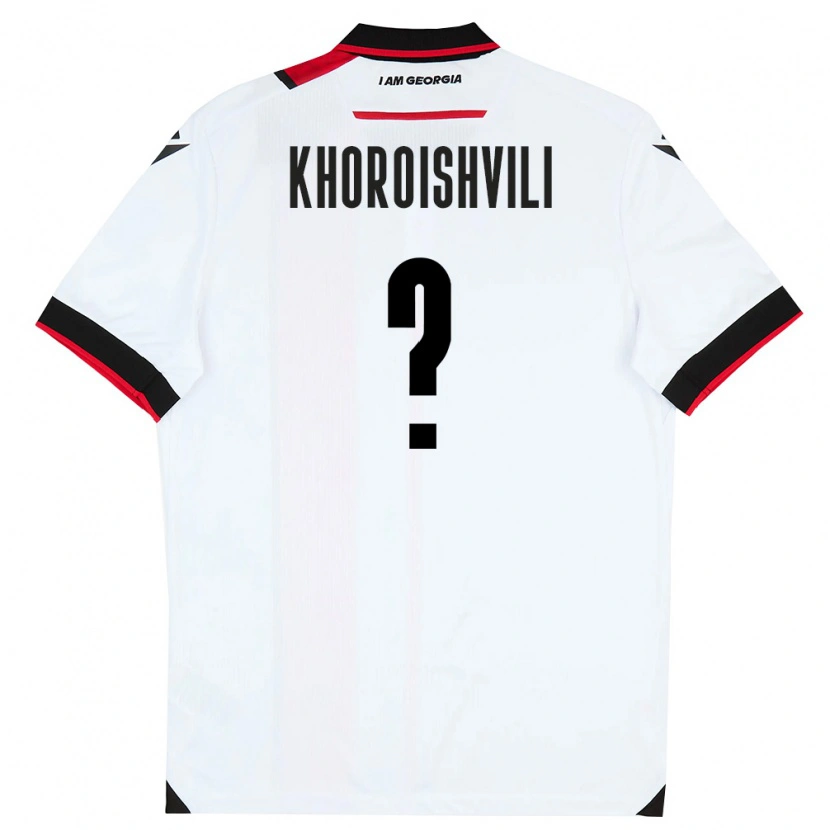 Danxen Kid Georgia Andronika Khoroishvili #0 White Black Red Home Jersey 26-28 T-Shirt