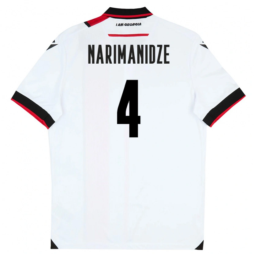 Danxen Kid Georgia Aleksandre Narimanidze #4 White Black Red Home Jersey 26-28 T-Shirt