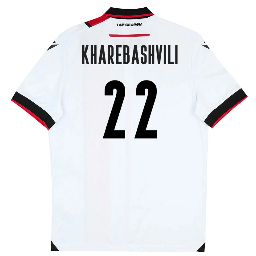 Danxen Kid Georgia Saba Kharebashvili #22 White Black Red Home Jersey 26-28 T-Shirt