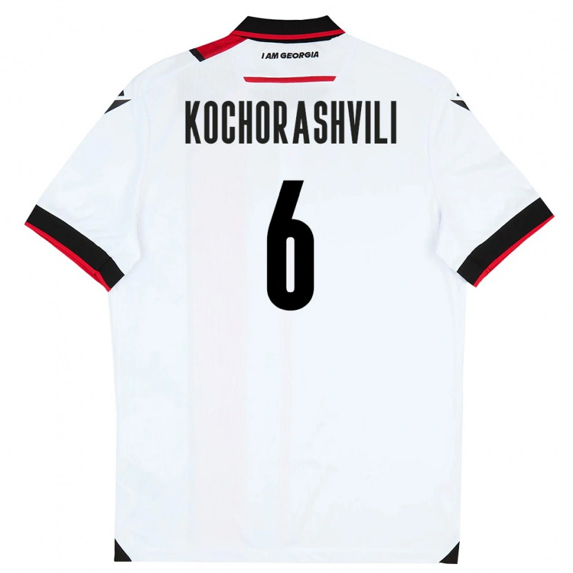 Danxen Kid Georgia Giorgi Kochorashvili #6 White Black Red Home Jersey 26-28 T-Shirt
