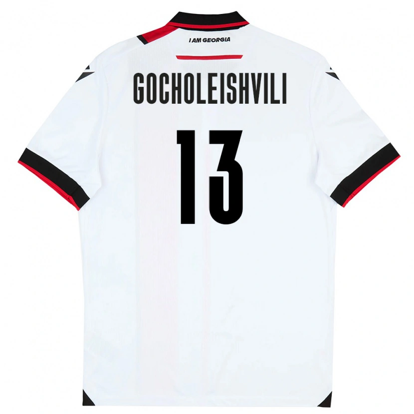 Danxen Kid Georgia Giorgi Gocholeishvili #13 White Black Red Home Jersey 26-28 T-Shirt