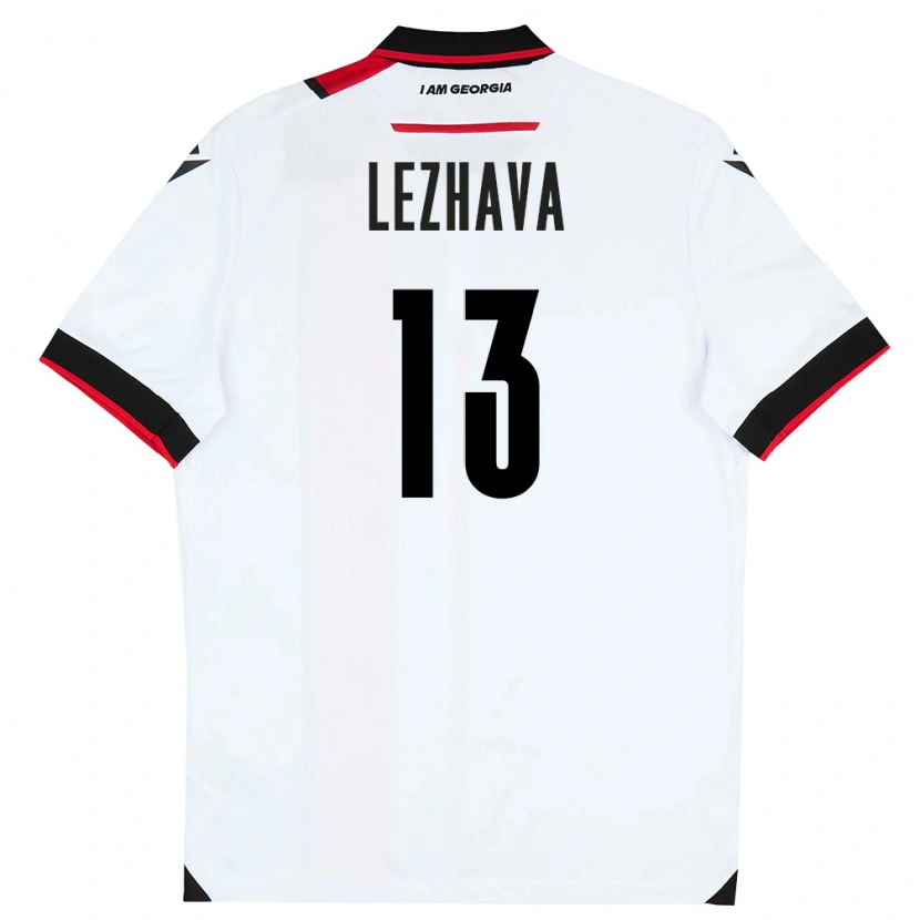 Danxen Kid Georgia Giorgi Lezhava #13 White Black Red Home Jersey 26-28 T-Shirt